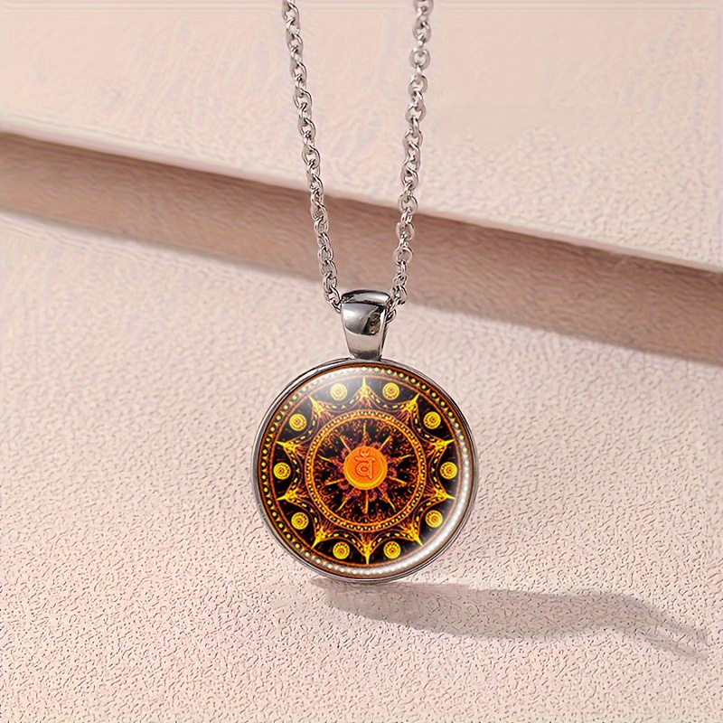 4pcs Alloy Chakra Mandala Jewelry Set, Spiritual Gift